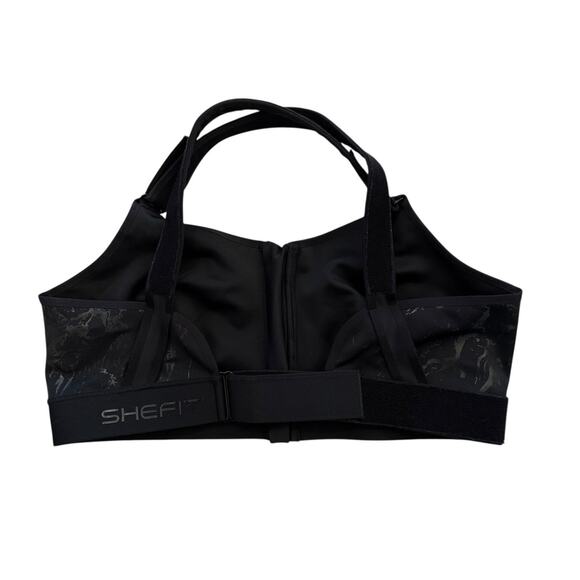 SheFit Flex Sports Bra Black Marble Pattern Adjustable Medium Support 4 LUXE - Picture 3 of 8
